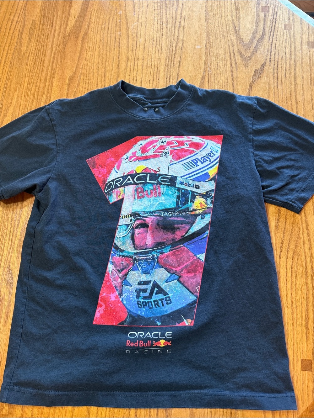 Oracle Red Bull Racing Black Graphic Short Sleeve Tee